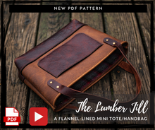 Load image into Gallery viewer, The Lumber Jill | A Flannel-lined Handbag\Mini Tote
