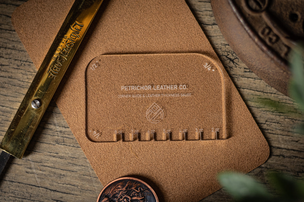 Corner Guide & Leather Thickness Gauge | 1/4